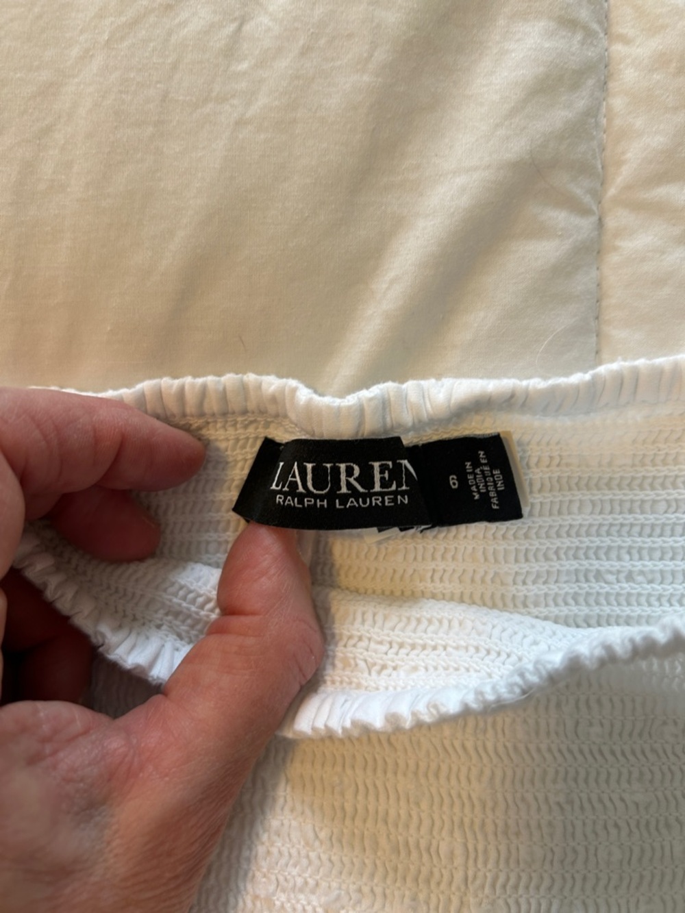 Ralph Lauren White Maxi Skirt with Blue Floral Embroidery - Picture 5 of 6